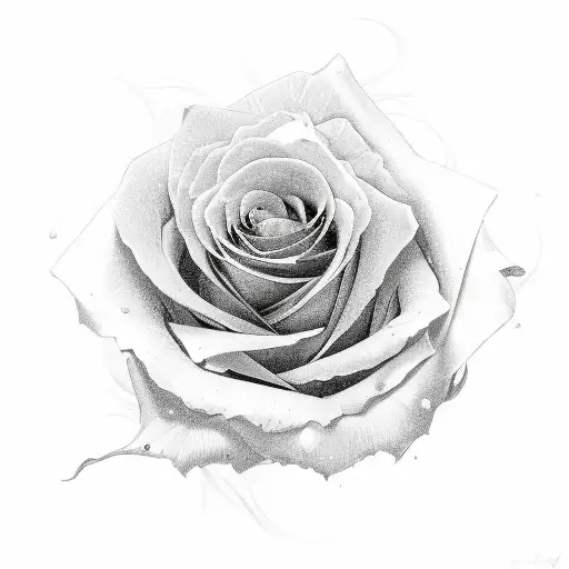 Red Rose With Dates Below