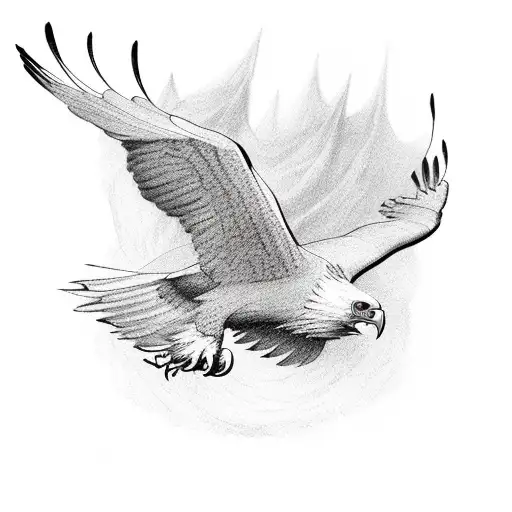 Flying Eagle Over Crown