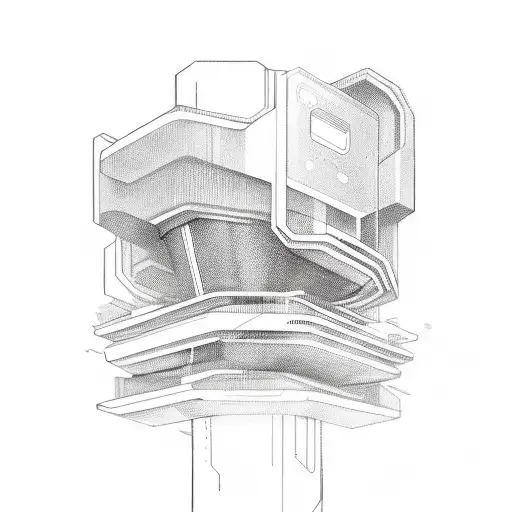 Combine A Coffee Cup With A Pc Tower In A Futuristic Architecture Design