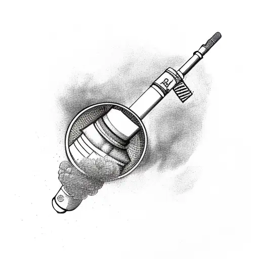 A Bazooka With A Basil Plant Shooting Out Of The Barrel