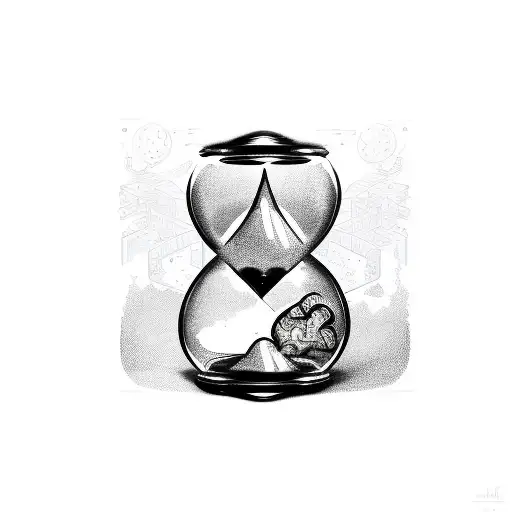 Hourglass With Brain On Top