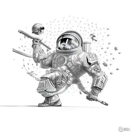 War God Falling From Space