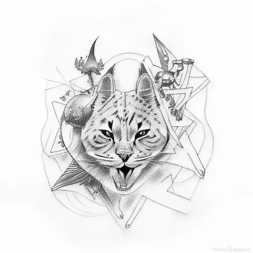 A Tattoo Design Combining Your Name With Elements Of Nature And Animals