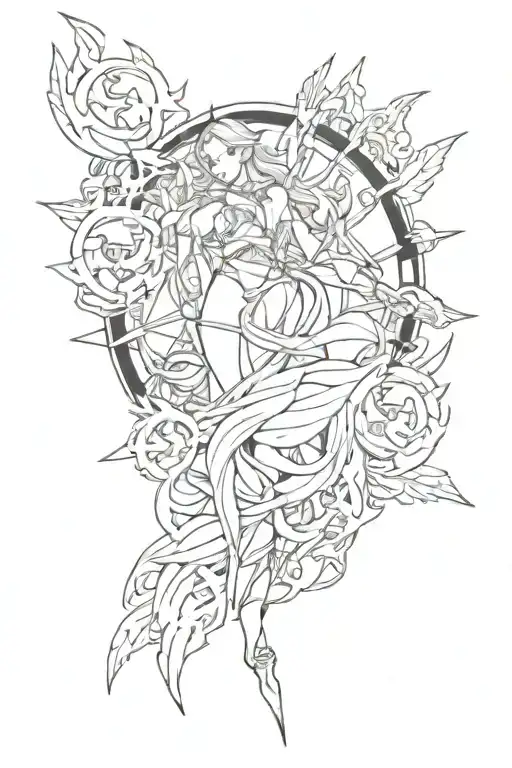 Genshin Impact Black And White Tattoo Brevity