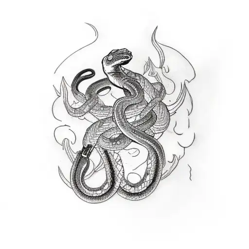A Tattoo Of A Mechanic Working On A Vehicle With A Snake Wrapped Around His Arm