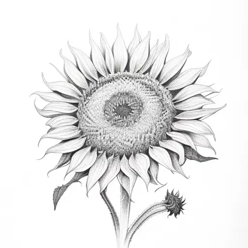 Sunflower Daisies Ferns