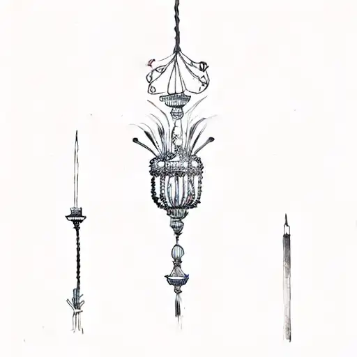 Daisy With Chandelier Underneath