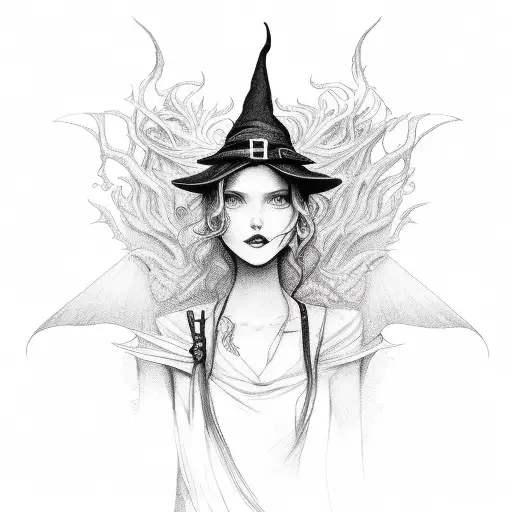 Beautiful Young Witch With The Devil 3D