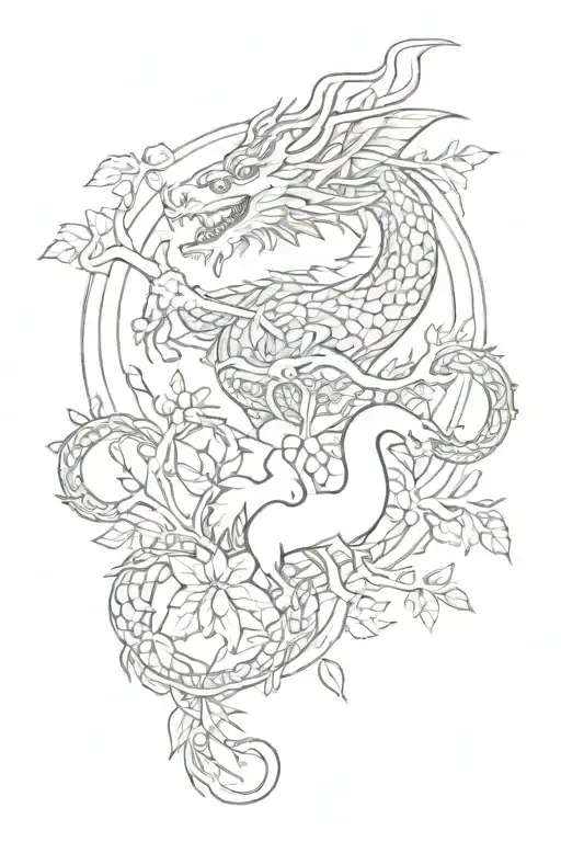 Welsh Dragon With Tree Of Life