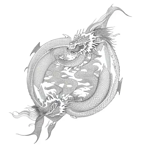 Pisces And Dragon Small