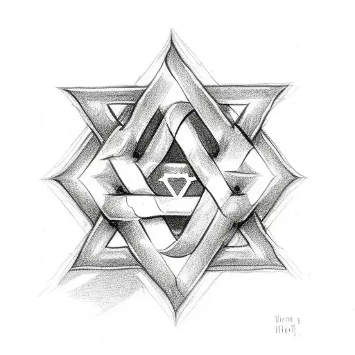 Star Of David And Holy Cross Together