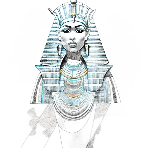 Red Egyptian Woman Pharaoh
