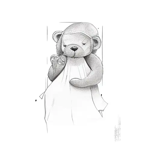 A Little Girl With A Teddy Bear