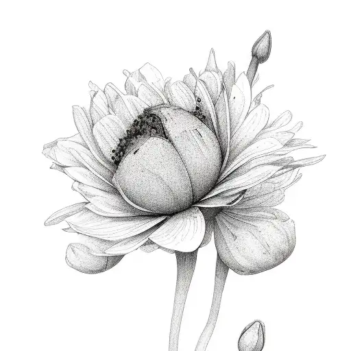 July Birth Flower With Name Raelyn For Stem