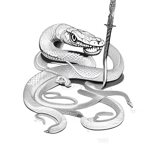 Snake With Bloody Sword