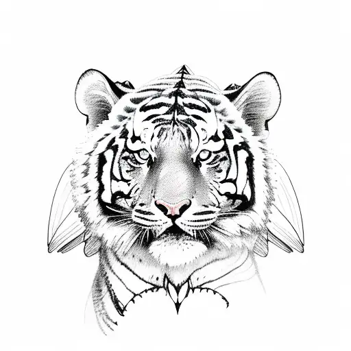 Tiger With The Wings Of A Phoenix