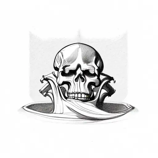 Skeleton Bent Over Giving Thumbs Up