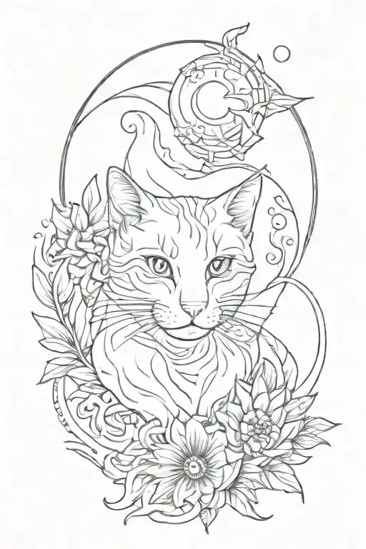 Cat Paw And Sun Moon