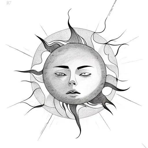 Ocean And Sun On A Plain