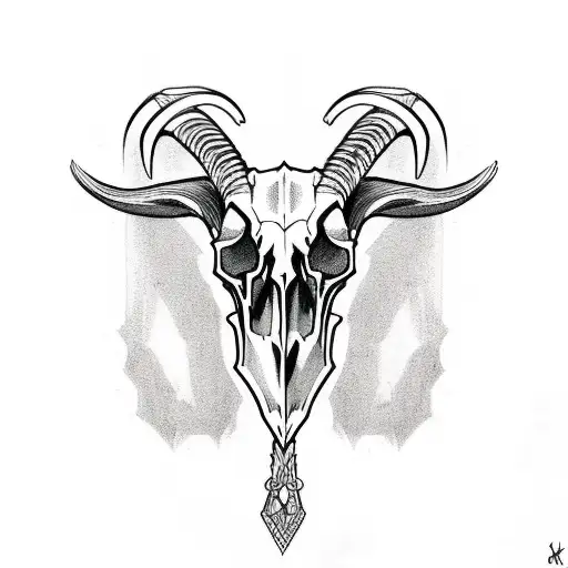 Goat Skull Chest Piece