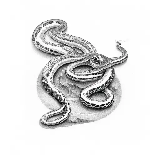 Memento Mori On A Snake