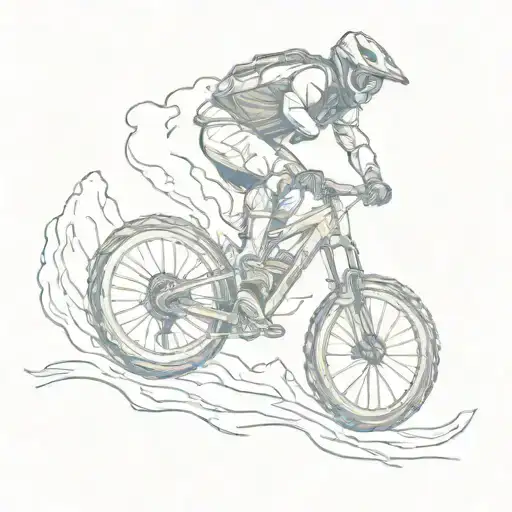 Mountain Bike Rider Jumping