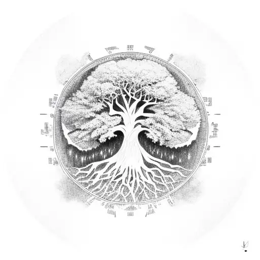 Tree Of Life Delimited By An Inverted Triangle