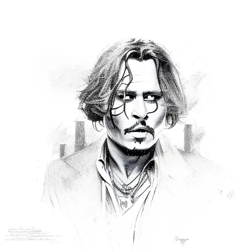 One Line Picture Johnny Depp