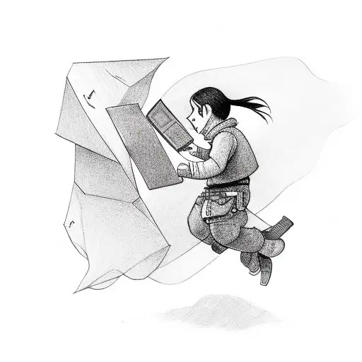 Kid Flying On A Book