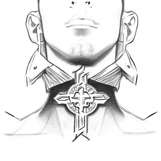 Christian Cross On Neck