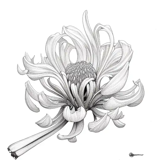 Chrysanthemum And Iris And Antelope Skull