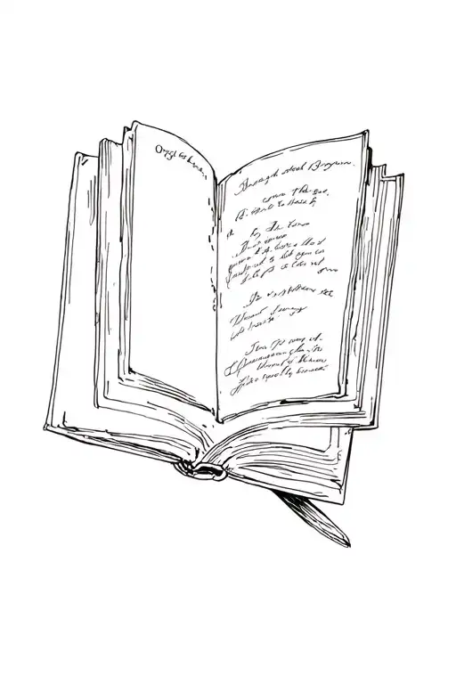 Old Book Open Blank Pages