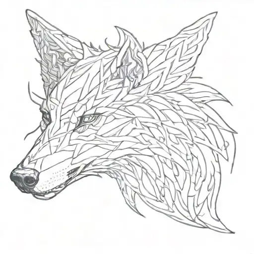 Yggdrasil And Wolf Head