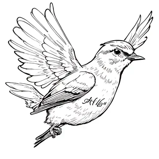 Robin Flying With Mum And Dad Name