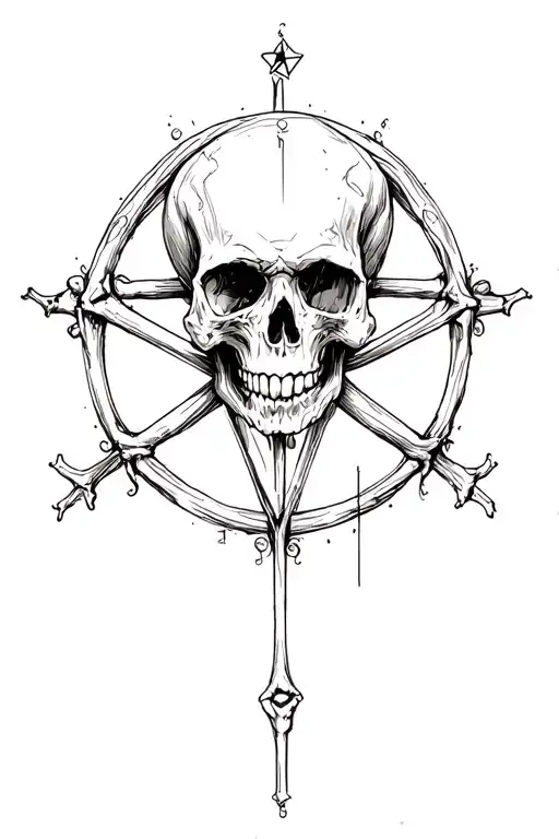 Skull And Bones Pentagram