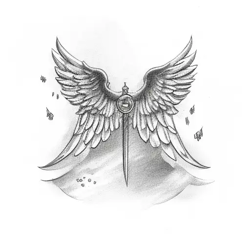 The Number 5 With Wings And A Halo With The Word Llc Under It