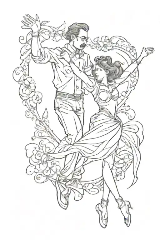 Father's Love And Protection For His Daughter Dancing