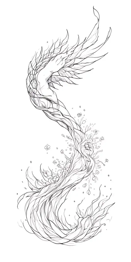 Sketch Style Spirit Evolution Towards The True Love Facing Life Challenges And Growth Transformation