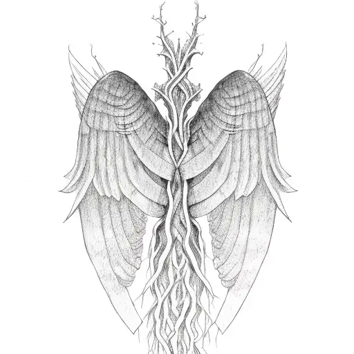 Tree Roots Angel Wings