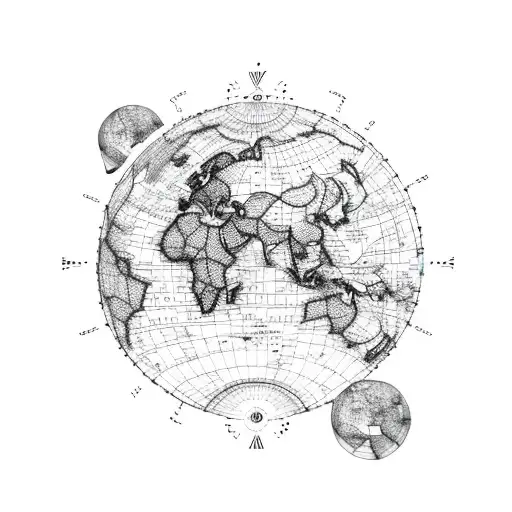 A Minimalist Outline Of A World Map With Dotted Lines Representing Travel Routes