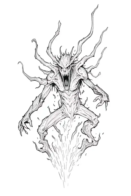 Scary Monster Emerging Victoriously From The Ashes