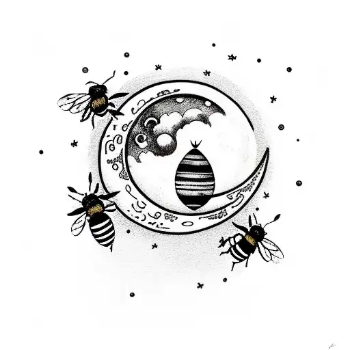 Moon With Bee