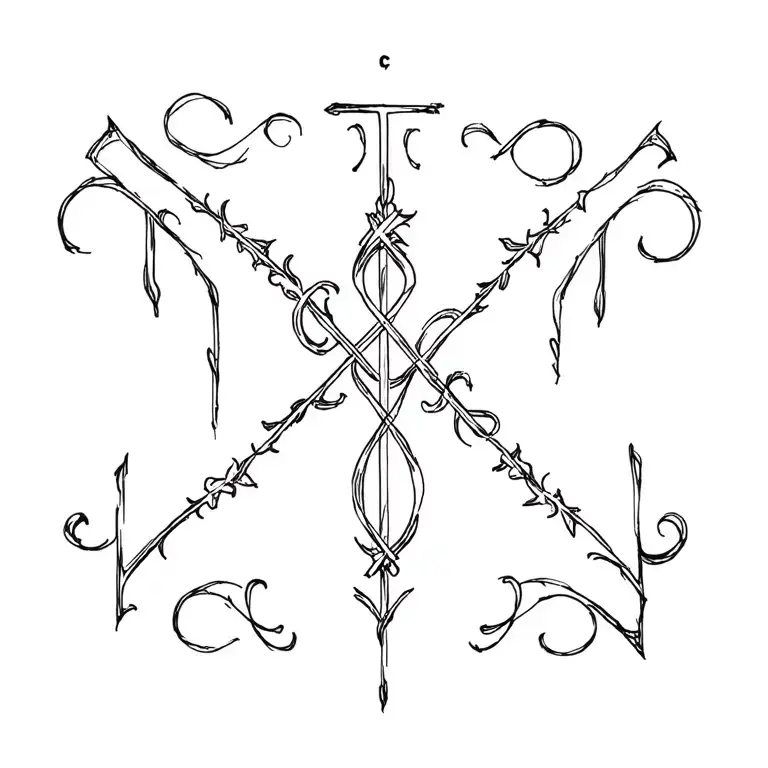 Word Strength With T Being A Cross