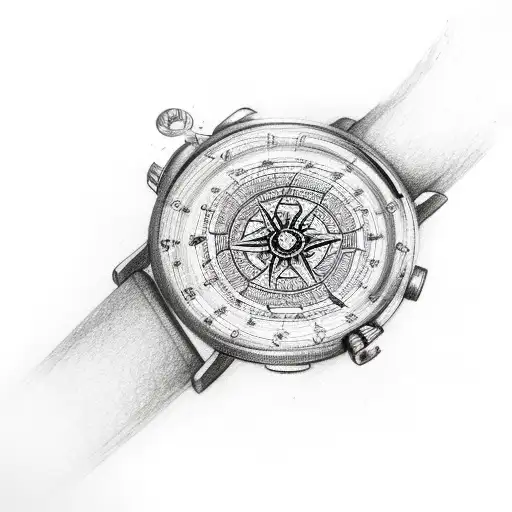 Wrist Watch And Compass