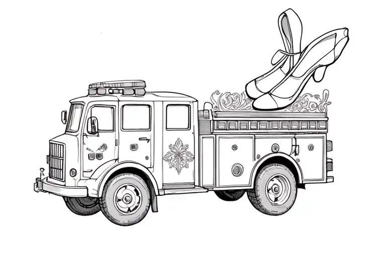 Fire Truck And Ballet Slipper