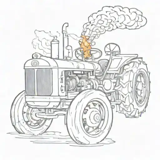 Tractor On Fire