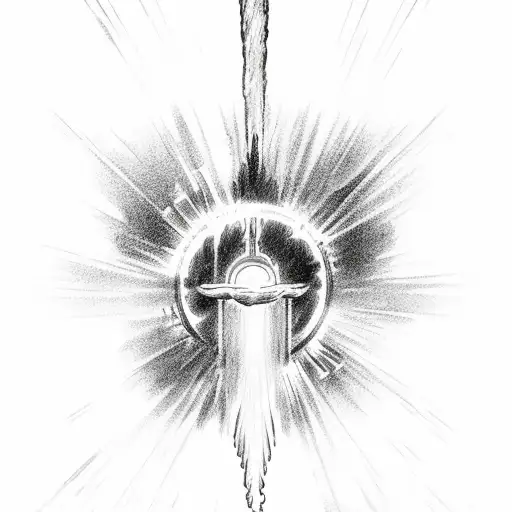 Water Scene With Jesus Beam