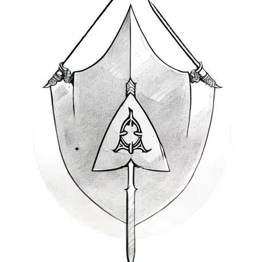 A Medieval Sword Stabbing An Upside Down Triangle