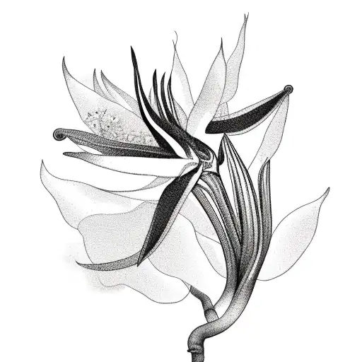 Bird Of Paradise With Surrounding Flowers