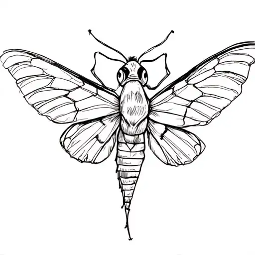 A Moth With Bass Clef Wings